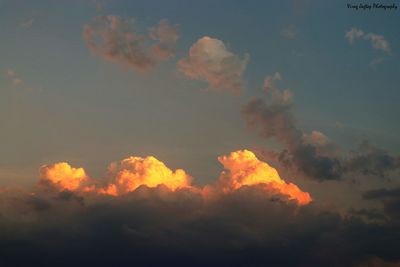 Low angle view of orange sky