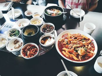 Close-up of served food