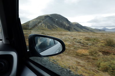 View of car on country road