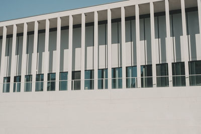 Low angle view of modern building against sky