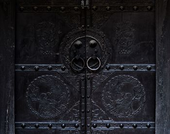 Close-up of closed door