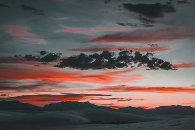 Sunset, white sands national park, new mexcio