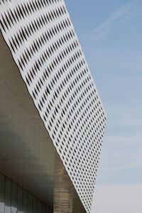 Low angle view of modern building against sky