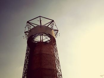 Low angle view of tower against clear sky