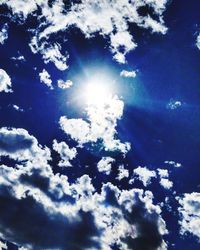 Low angle view of clouds in sky