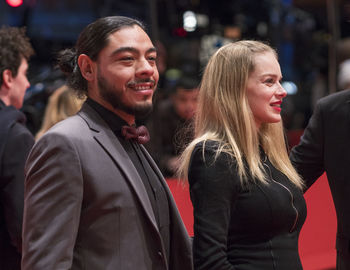 Young couple smiling