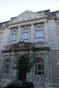 Low angle view of old building against sky