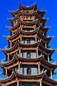 1219 the 9 storey-32'8 ms.high-octagonal wooden pagoda or muta temple. .zhangye main square-china.