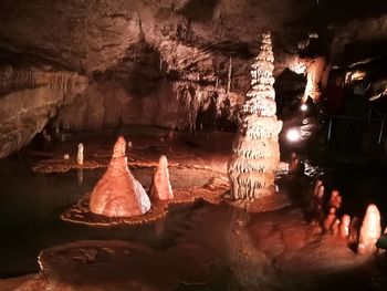 Rock formations in cave