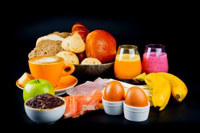 Various fruits on table