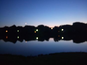 Silhouette trees at night