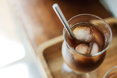 Close-up of coffee on table