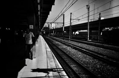 Train on railroad station platform