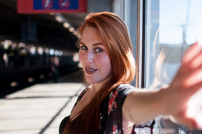 Portrait of woman smiling