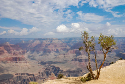 Grand canyon national park on a sunny day with clouds. arizona, usa. august 7, 2007.