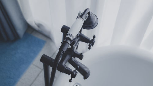 High angle view of security camera