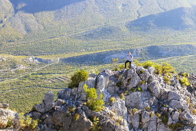 Scenic view of landscape and mountains