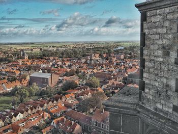 Aerial view of city