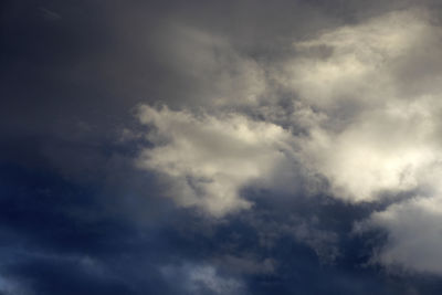 Low angle view of storm clouds in sky