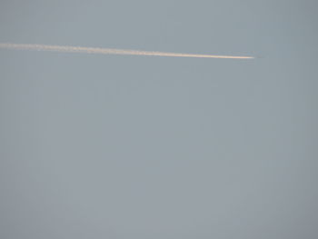 Low angle view of vapor trail in sky