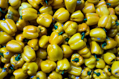 Full frame shot of oranges at market stall