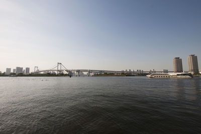 Suspension bridge over sea