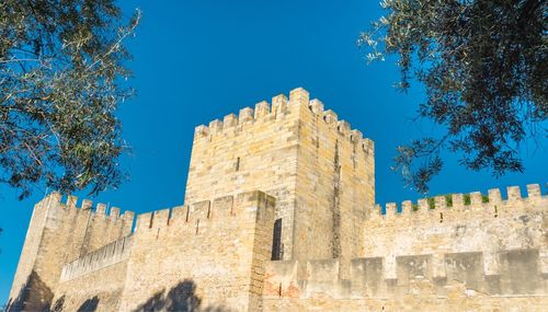 Low angle view of historical building against sky