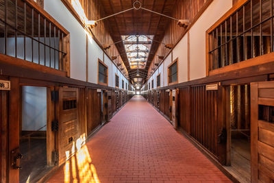 Empty corridor of building