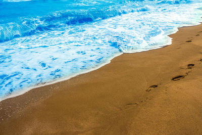 High angle view of beach