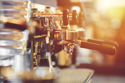 Close-up of beer in kitchen