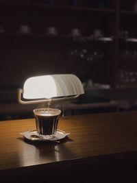 Close-up of trophy on table