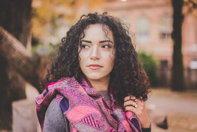 Close-up portrait of young woman