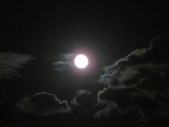 Low angle view of moon in sky