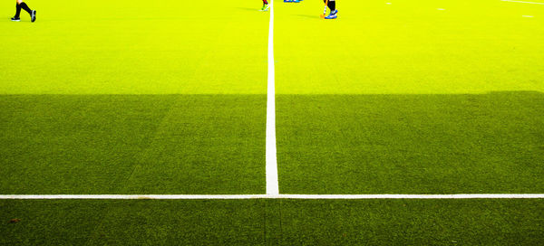 Panoramic view of hockey field