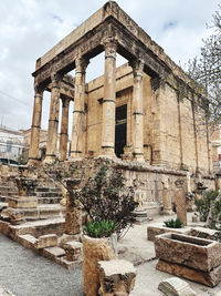 Low angle view of historical building