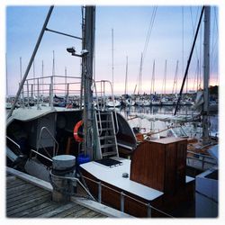 Boats in harbor