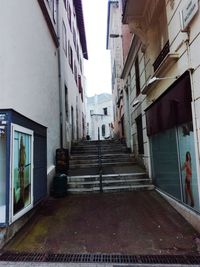 Narrow alley amidst buildings in city