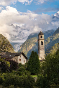 Low angle view of church against sky