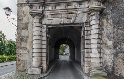 Archway of historic building