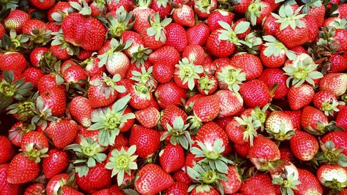 Full frame shot of strawberries