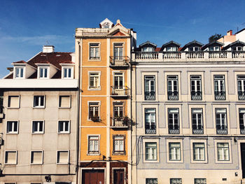 Low angle view of old building against sky