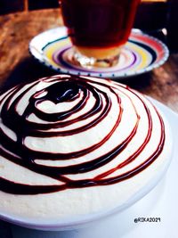 Close-up of pastry on table