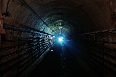 View of illuminated tunnel