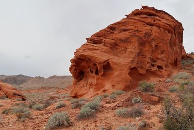 Rock formations against sky