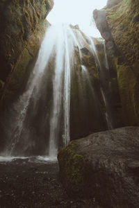 Scenic view of waterfall