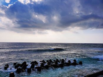 Scenic view of sea against sky