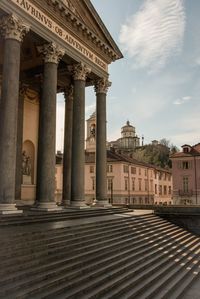 Low angle view of historical building against sky