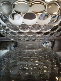 Close-up of glasses on table