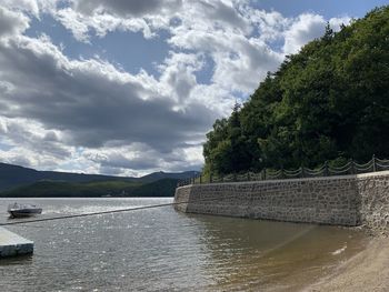 Scenic view of river against sky