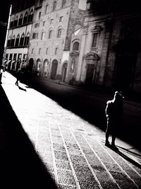 Woman walking in city